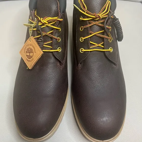 Timberland Newman Mid Lace Waterproof Dark Brown Boots Full Grain Men’s Size 13