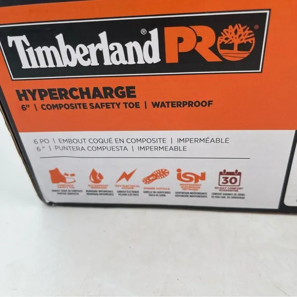 Timberland Pro Men’s Hypercharge 6” Composite Toe Waterproof Boots -Size 11.5 EW