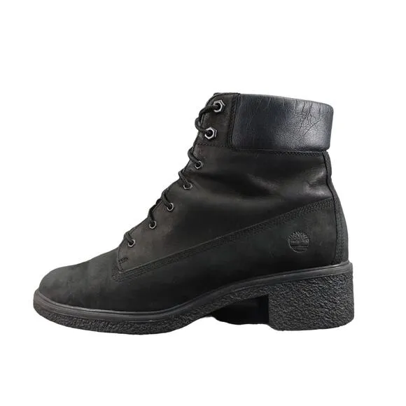 Timberland Shoes Womens 8.5 Boots Fashion Block Heel Lace Up Leather Waterproof