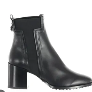 Tod’s Black Ankle Boots, Sz 37.5