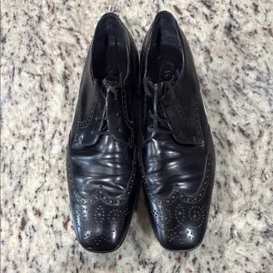 Tod’s Men's Black Leather Dress Shoes