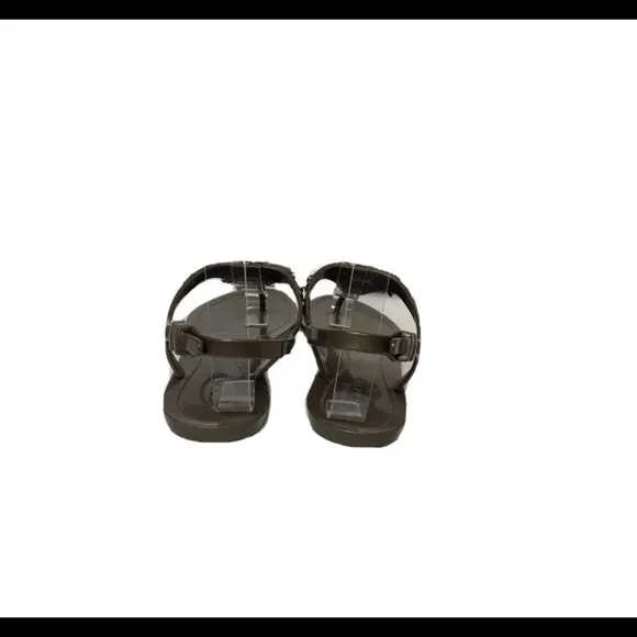Tod's Tassel Thong Jelly Sandals in Nickel