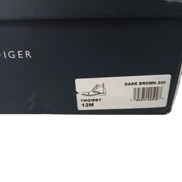 Tommy Hilfiger NEW Mens Gibby Dark Brown Lace-up Comfort Chukka Boot Size 12M