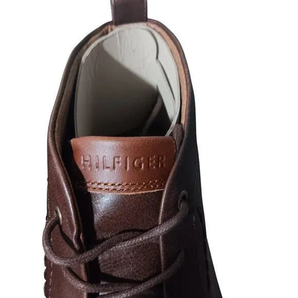 Tommy Hilfiger NEW Mens Gibby Dark Brown Lace-up Comfort Chukka Boot Size 12M