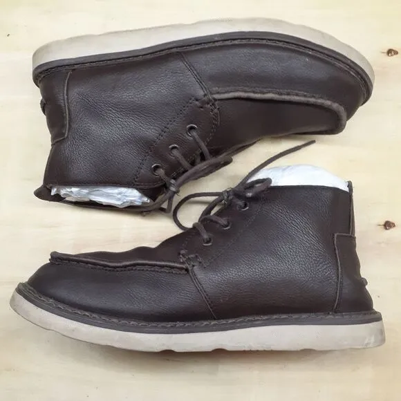 TOMS Chukka Waterproof Brown Leather Boots Men's Size 8
