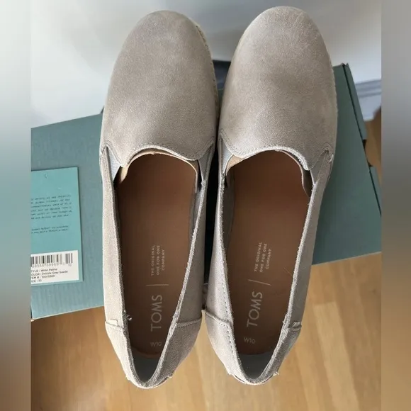 TOMS Palma Drizzle Grey Suede Slip On