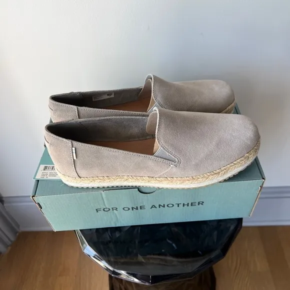 TOMS Palma Drizzle Grey Suede Slip On