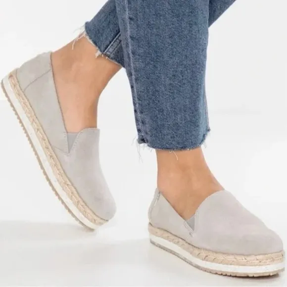 TOMS Palma Drizzle Grey Suede Slip On