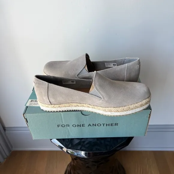 TOMS Palma Drizzle Grey Suede Slip On