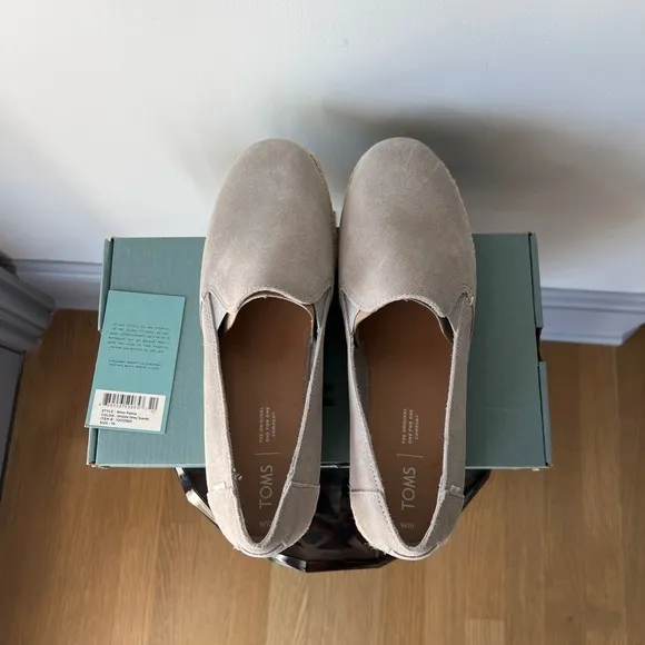 TOMS Palma Drizzle Grey Suede Slip On