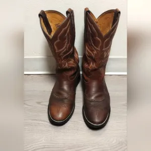 Tony Lama Boots Mens Size 10.5 EE Brown Leather TLX XT3000 Western Performance