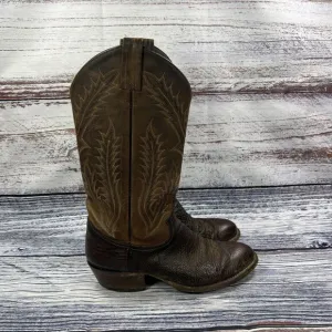 Tony Lama Brown Leather Exotic Western Cowboy Boots USA 89174 Women’s Size 9