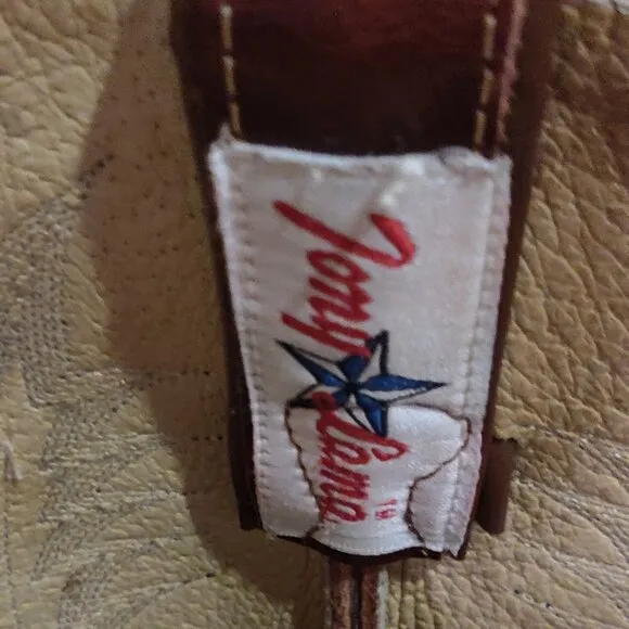Tony Lama Caramel Brown Leather Western Boots Men's SIZE 10.5 EE