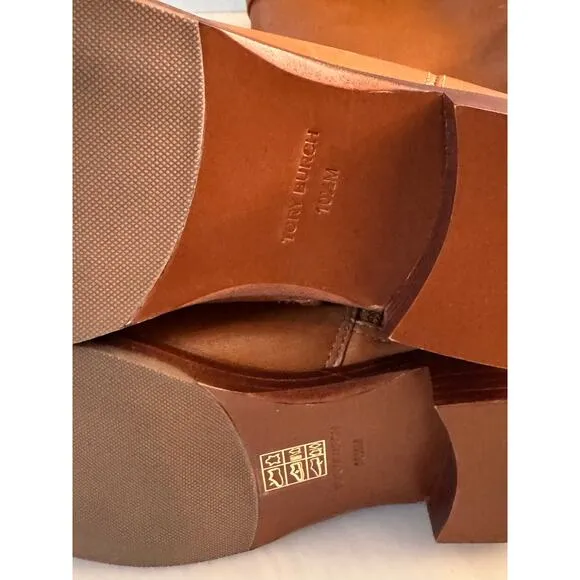 TORY BURCH Everly Strap Riding Boots Sierra Tan Size 10.5 $528 (New)