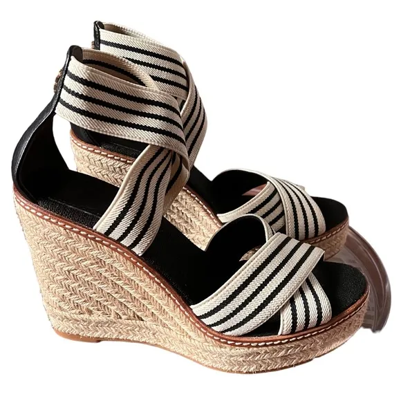 Tory Burch Frieda Espadrille Wedge Sandal size 6.5