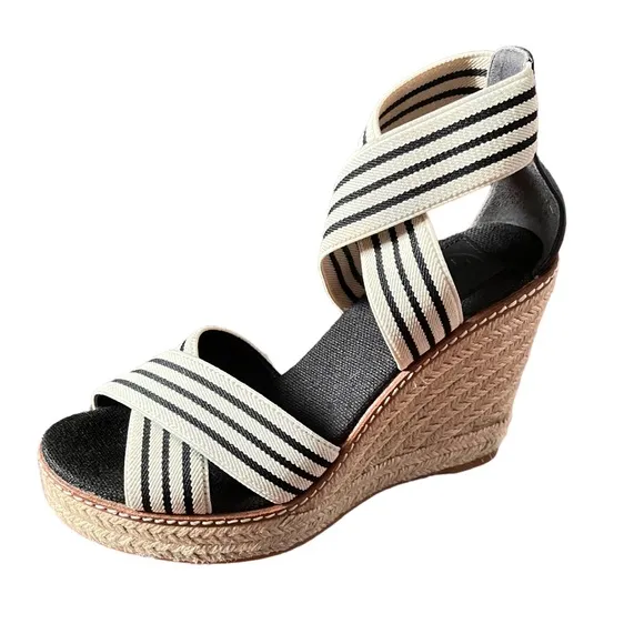 Tory Burch Frieda Espadrille Wedge Sandal size 6.5