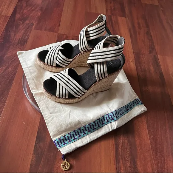 Tory Burch Frieda Espadrille Wedge Sandal size 6.5