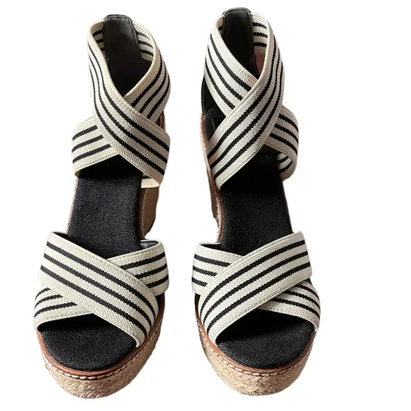 Tory Burch Frieda Espadrille Wedge Sandal size 6.5