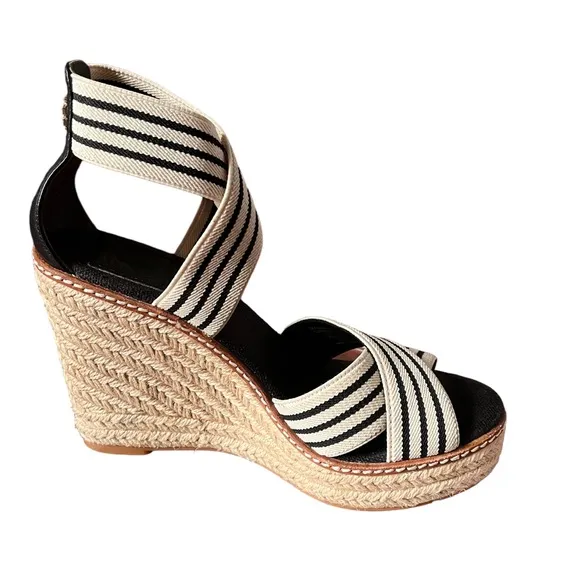 Tory Burch Frieda Espadrille Wedge Sandal size 6.5