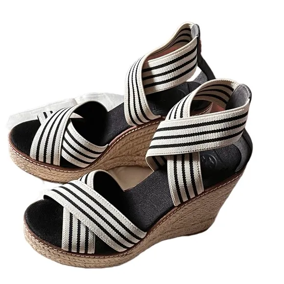 Tory Burch Frieda Espadrille Wedge Sandal size 6.5