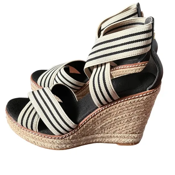 Tory Burch Frieda Espadrille Wedge Sandal size 6.5