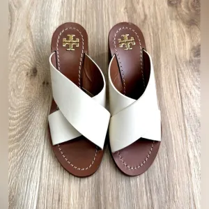 Tory Burch Ivory Montrose Mule - Size 5