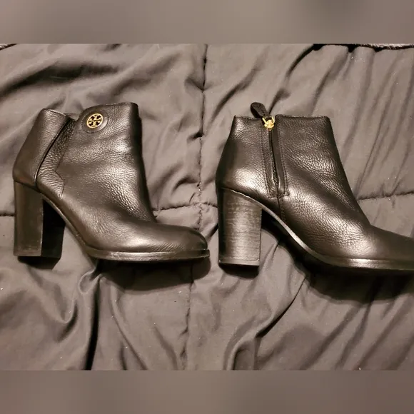 Tory Burch Leather Studded Accents Boots