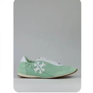 Tory Burch Tory Sneakers Mint Chip Suede Leather Shoes 6.5