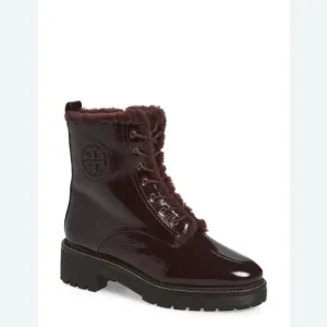 Tory Burch Women's Burgundy Ankle Boots