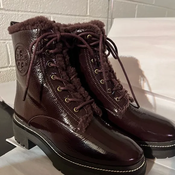 Tory Burch Women's Burgundy Ankle Boots