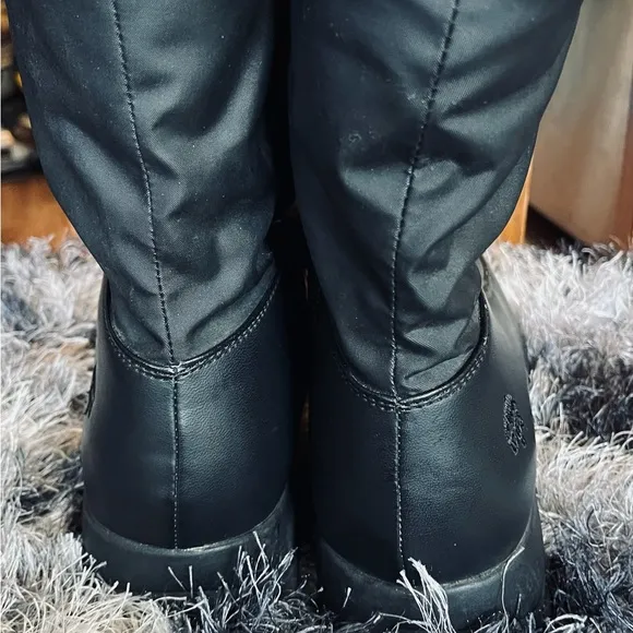 Totes Cathy waterproof all weather faux fur lined lace up rain/snow winter boots