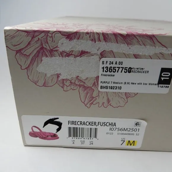 TRACY REESE NATURALIZER Hope For Flowers Firecracker SANDALS Size 7 Fuchsia NEW