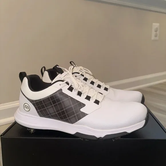 Travis Mathew THE RINGER II TARTAN Golf Shoes St Andrew’s Scotland Plaid US 12