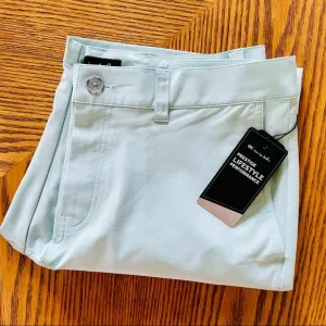 TravisMathew On A Boat Golf Shorts - Heather Neptune Green