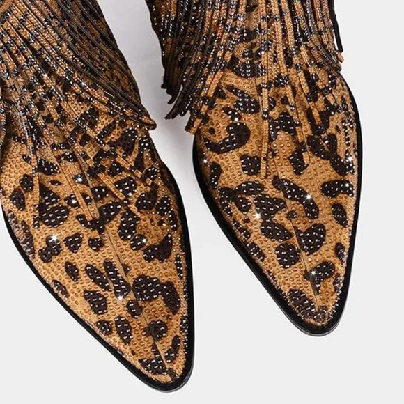 Trendy Western Leopard Boots