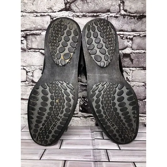 TSUBO 8189 Black Leather Slip On Strap Performance Shoes Men’s Sz 12M US/45.5EU