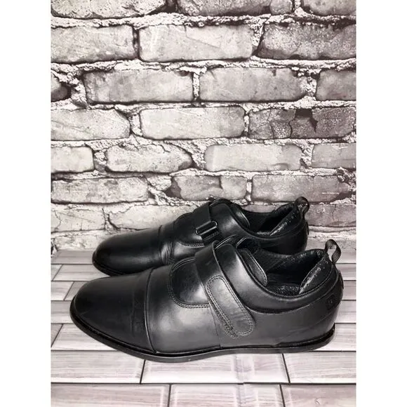 TSUBO 8189 Black Leather Slip On Strap Performance Shoes Men’s Sz 12M US/45.5EU