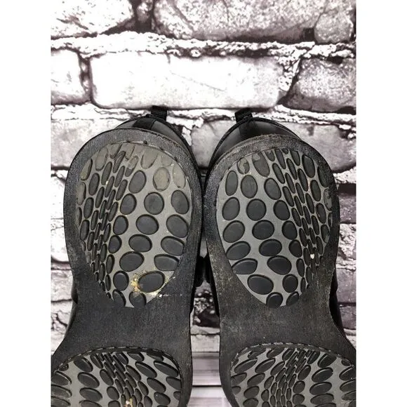 TSUBO 8189 Black Leather Slip On Strap Performance Shoes Men’s Sz 12M US/45.5EU