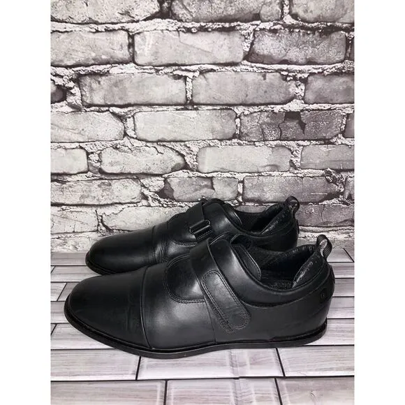 TSUBO 8189 Black Leather Slip On Strap Performance Shoes Men’s Sz 12M US/45.5EU