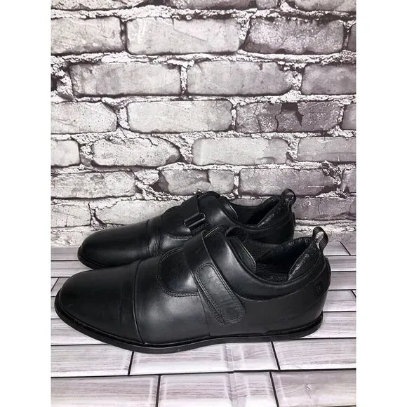 TSUBO 8189 Black Leather Slip On Strap Performance Shoes Men’s Sz 12M US/45.5EU