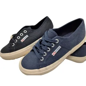 TWO PAIRS! SUPERGA 2750 COTU CLASSIC NAVY &amp; BLACK  UNISEX USAM 3.5 USAW 5 NOOB