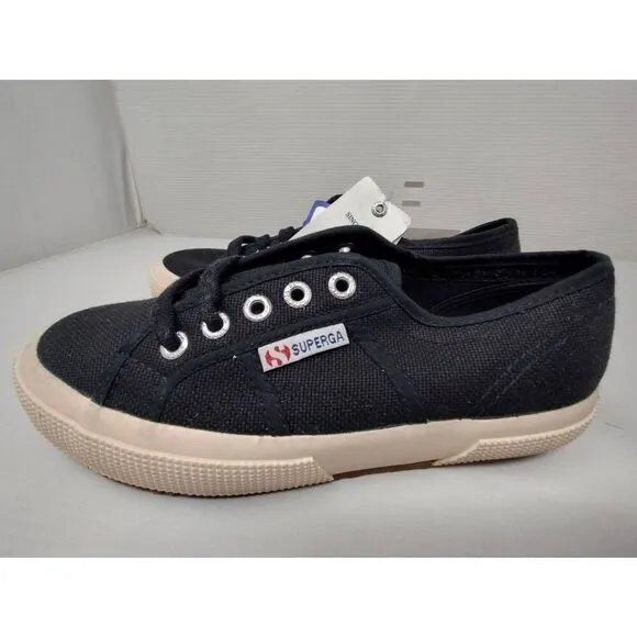 TWO PAIRS! SUPERGA 2750 COTU CLASSIC NAVY &amp; BLACK  UNISEX USAM 3.5 USAW 5 NOOB