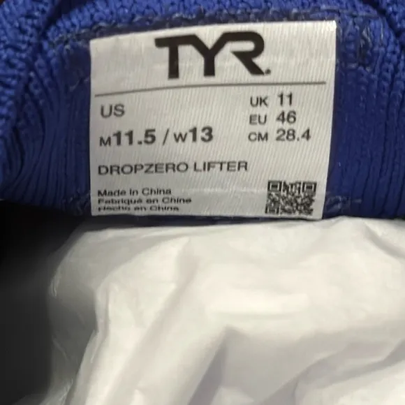 TYR DZ-1 DropZero Barefoot Trainer - Royal/Lime M11.5 W13