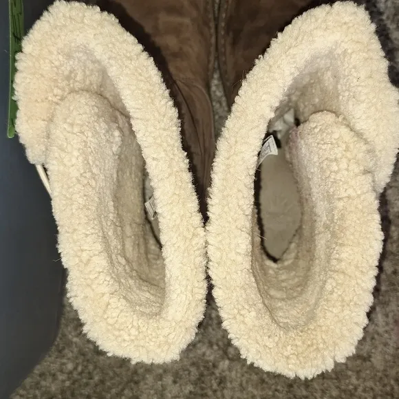 UGG Australia &quot;Kona&quot; boots leather suede faux fur - 7 - brown/black/tan