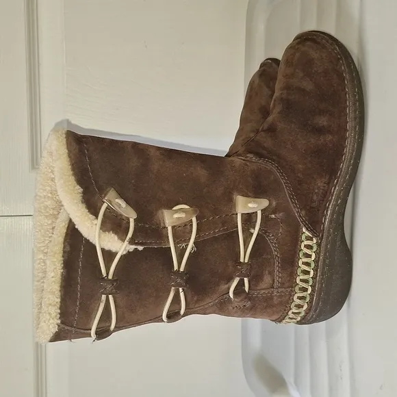 UGG Australia &quot;Kona&quot; boots leather suede faux fur - 7 - brown/black/tan