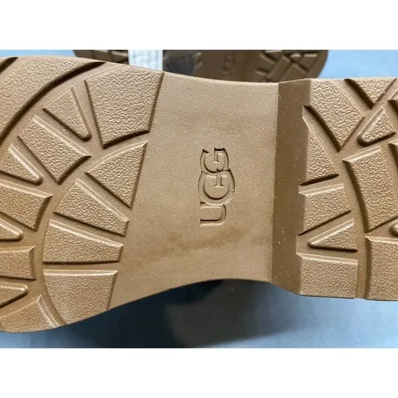 UGG Australia Boys Azell Hiker Weather Boots Suede Chestnut Size 4 NEW IN BOX!