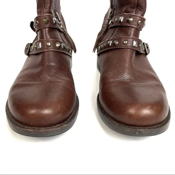 UGG Australia Camile Brown Leather Buckle Ankle Strap Boots Size 5
