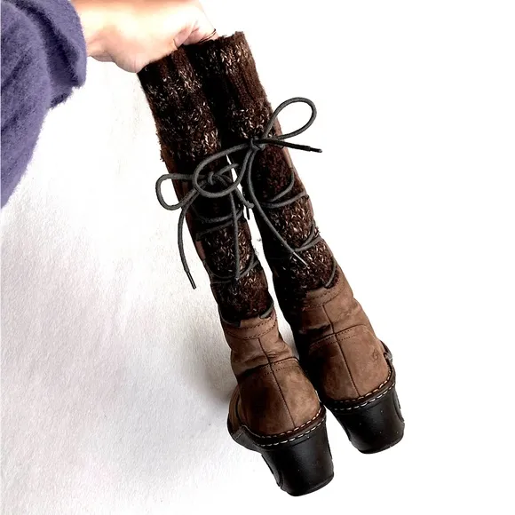 UGG Australia Skylair 1936 Brown Leather Shearling Lined Lace Up Boots Size 7