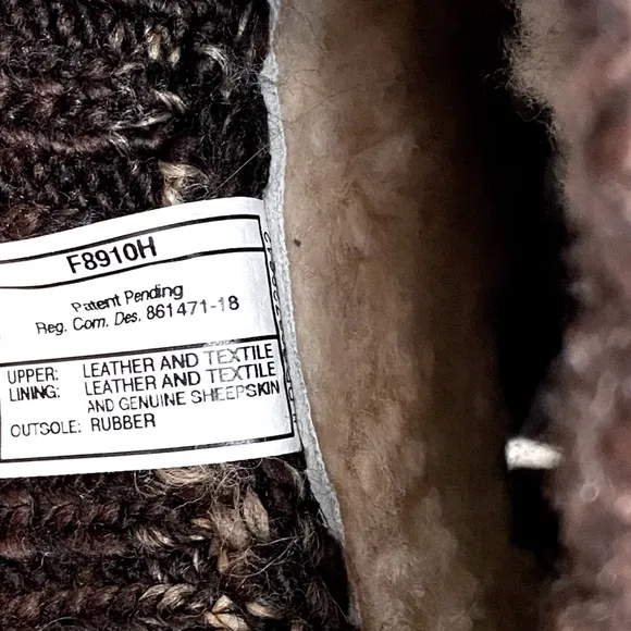 UGG Australia Skylair 1936 Brown Leather Shearling Lined Lace Up Boots Size 7