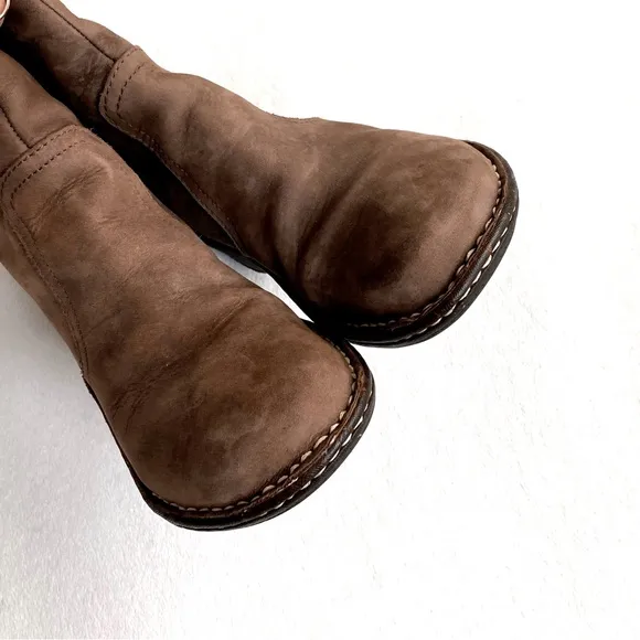 UGG Australia Skylair 1936 Brown Leather Shearling Lined Lace Up Boots Size 7